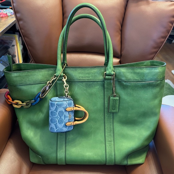 Coach Handbags - Coach Bleecker Legacy Weekend Tote 70487 Lime Green
